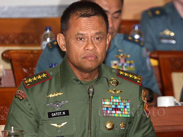 Jenderal Gatot-Komisi I Rapat Bahas Anggaran TNI