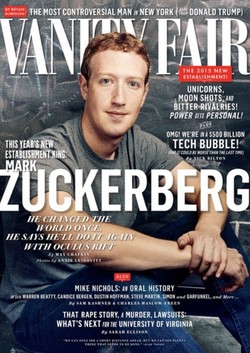 Gak Ganti Baju, Zuckerberg Jadi Cover Vanity Fair