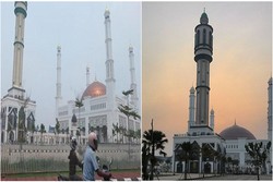 Bedanya Masjid Raya Pontianak Sebelum & Sesudah Kabut Asap