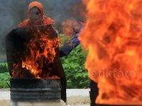Simulasi Kebakaran di Rusun Jatinegara