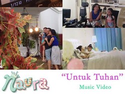 Intip Naura Syuting Video Klip Untuk Tuhan Bareng Ibunda