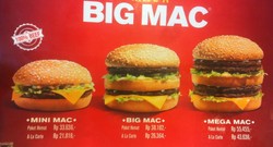 Kecuali Big Mac, Kini Ada Mini Mac dan Mega Mac di McDonalds