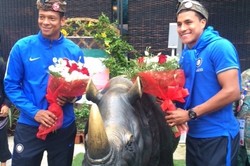 Dua Pemain Inter Milan Sambangi Paviliun Indonesia di Milan Expo 2015