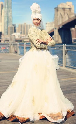 Foto: Ketika Sarah Azka Jadi Putri Kerajaan di Brooklyn Bridge, NY