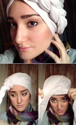 Tutorial Hijab Turban Kepang Tanpa Peniti