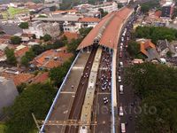 Penampakan Dua Kereta yang Berbenturan dari Udara