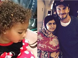 North West Lucu Berambut Keriting, David Beckham Temui Malala Yousafzai