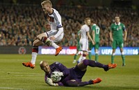 Dalam pertandingan di Aviva Stadium, Jumat (9/10/2015) dinihari WIB, Jerman tampil dominan dengan penguasaan bola sebesar 67%. Tim tamu juga agresif dengan tercatat melepaskan 16 upaya mencetak gol, tiga di antaranya berstatus on target. Reuters/Phil Noble.