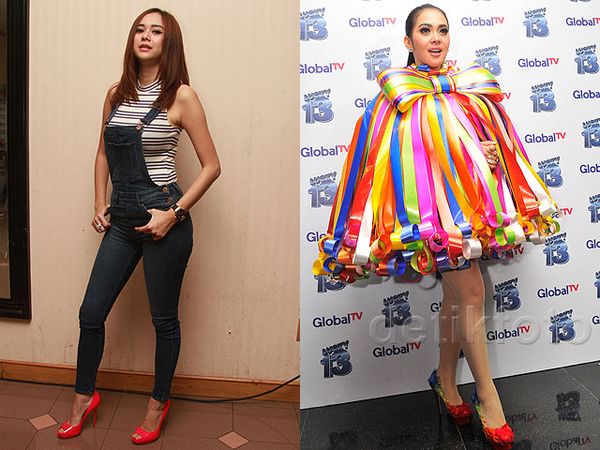 10 Foto Terheboh: Si Seksi Aura Kasih, Syahrini Bak Bungkusan Kado