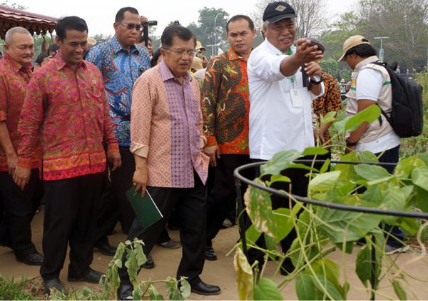 JK Hadiri Peringatan Hari Pangan di Palembang
