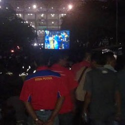 Begini Suasana Nobar Final Piala Presiden di Kawasan GBK