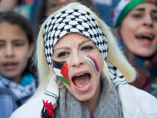 Aksi Solidaritas untuk Palestina di Chicago