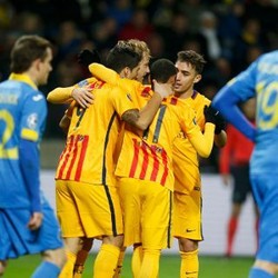 Dua Gol Rakitic Antar Barca Atasi BATE