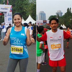 Dua Seleb Ini Sentuh Garis Finis Jakarta Marathon