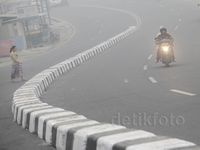 Pekatnya Kabut Asap di Jambi
