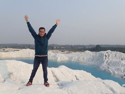 Heboh di Medsos, Danau Kaolin Bangka Kini Disebut Mirip Islandia