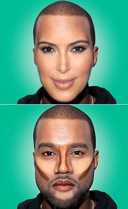 Ketika Wajah Kanye West Bertransformasi Jadi Kim Kardashian