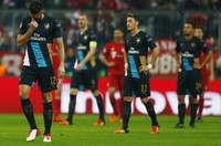 Sementara Arsenal kini berada di posisi buncit dengan raihan tiga poin, di bawah Dinamo Zagreb yang memiliki jumlah angka yang sama. Reuters/Michael Dalder.
