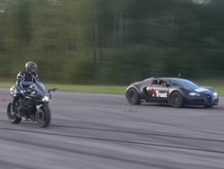 Keren, Kawasaki Ninja H2 Mampu Asapi Bugatti Veyron 16.4