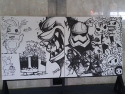 Pertunjukan Seni ilustrasi Secret Walls Buka Indonesia Comic Con Hari Pertama