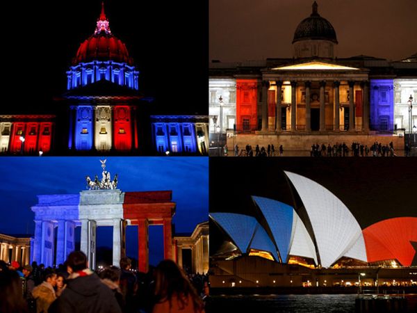#PrayforParis, Gedung-gedung Ini Berwarna Bendera Prancis