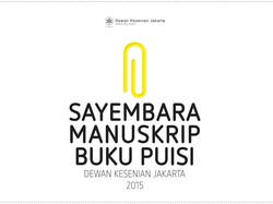 Sayembara Manuskrip Buku Puisi DKJ 2015 Diumumkan Desember