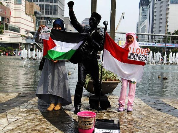 Aksi Dukungan untuk Warga Palestina di CFD