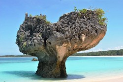 Ada Batu Karang Berbentuk Hati di Pantai Oesosole, NTT