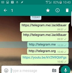 WhatsApp Blokir Tautan ke Telegram