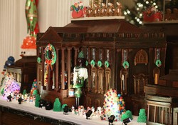226 Kg Chocolate Gingerbread House Kini Menghiasi White House