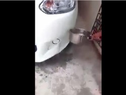 Ih, Disiram Air Panas Bemper Mobil Penyok Kembali Mulus