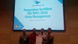Selalu On Time, Garuda Dapat Sertifikasi Internasional