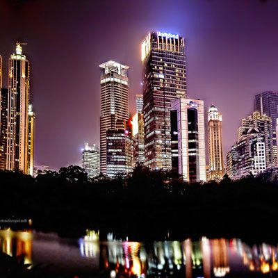 Potret Gemerlap Malam Jakarta