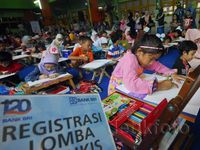 Ratusan Siswa Ikuti Lomba Melukis dan Mewarnai