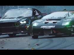 Kerennya Battle Drift Lamborghini vs Mustang RTR