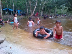 Libur Tahun Baru ke Riau, Yuk Berenang di Sungai Hijau