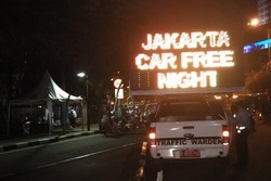 Car Free Night, Patung Kuda dan Monas Penuh Wisatawan