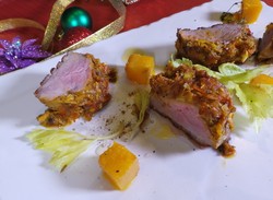Resep Bebek : Roasted Duck Betutu with Orange Pumpkin