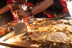 Okonomiyaki Seller in a Japanese Festival in Depok