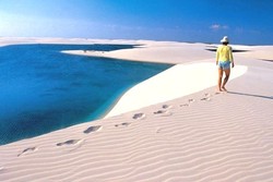 Ajaib! Gurun Pasir di Brasil Jadi Laguna Indah Saat Musim Hujan