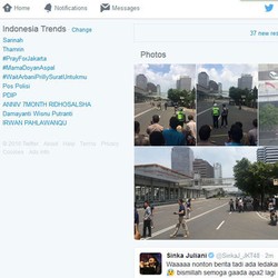 Foto-foto Ledakan Sarinah Banjiri Twitter