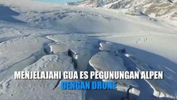 Menjelajahi Gua Es Pegunungan Alpen dengan Drone