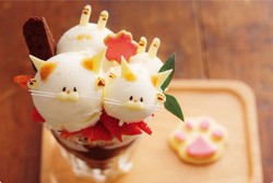 Wah, Lucunya Parfait Berbentuk Kucing yang Imut!
