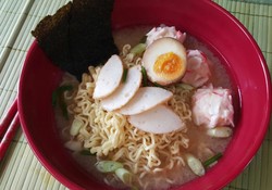 Resep Mie: Mie Kuah Miso Bakso