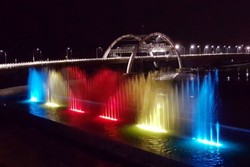 Air Mancur Menari Siap Hiasi Jembatan Layang Kenjeran, Surabaya