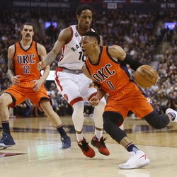 Westbrook Triple-double Lagi, Thunder Libas Raptors