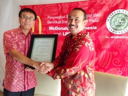 McDonalds Indonesia Peroleh Sertifikat Sistem Jaminan Halal untuk Pertama Kalinya