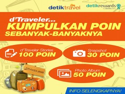 Kejutan dari detikTravel, Kirim Artikel & Foto Kini Bisa Dapat Poin!