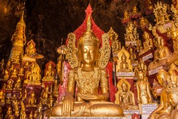 Gua di Myanmar Ini Berisi Ribuan Patung Buddha Emas