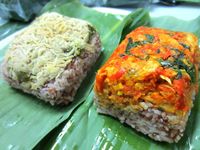 Mencicip Sego Merah Berlauk Ayam Teri Sambal Ijo dan Tuna Asap Rica